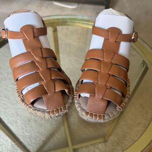 Sam Edelman Kids Kora Sandals US 2 M EU 33.5 Brown Leather NIB